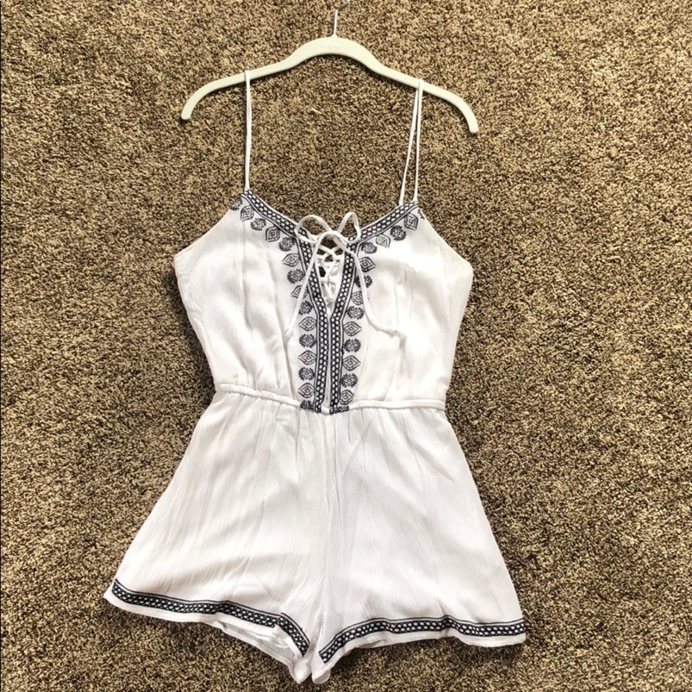 White and Black romper